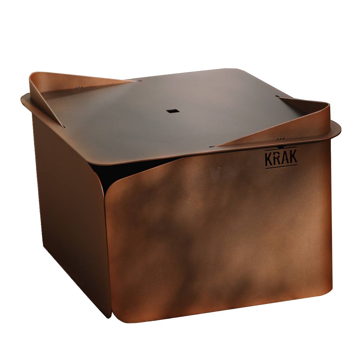 Brasero 3en1 fleur de rouille LEVANT + GRILLE + PLATEAU FLEUR DE ROUILLE Krak - Imagen 1