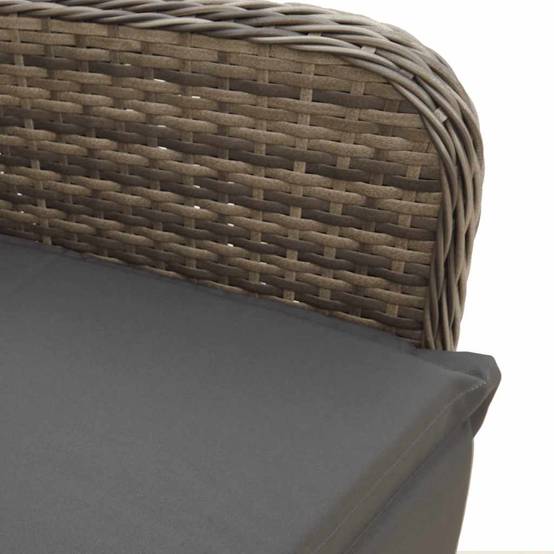 Salon de Jardin en Résine Tressée Grise pour 8 Personnes, Fauteuils Relax et Table en Bois d'Acacia – ComfortXL Outdoor Living - Image 5