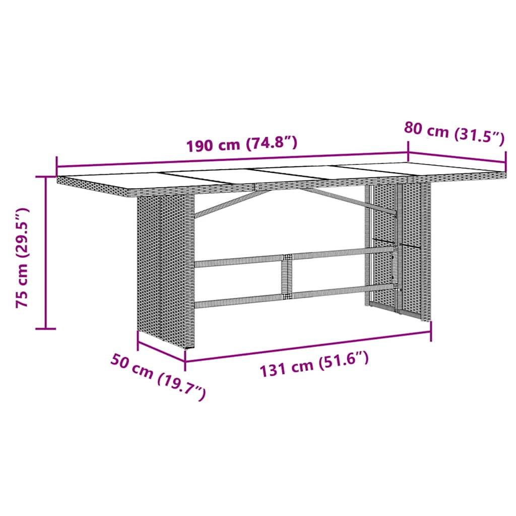 Salon de Jardin en Résine Tressée Grise pour 8 Personnes, Fauteuils Relax et Table en Bois d'Acacia – ComfortXL Outdoor Living - Image 9