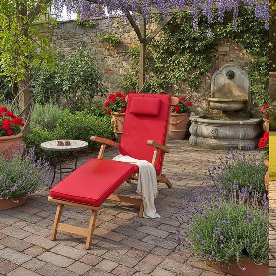 Chaise Longue en teck massif Bahia - TECK'Attitude - Imagen 8