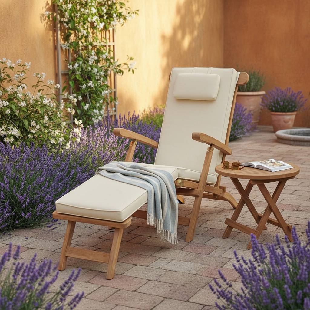 Chaise Longue en teck massif Bahia - TECK'Attitude - Imagen 6