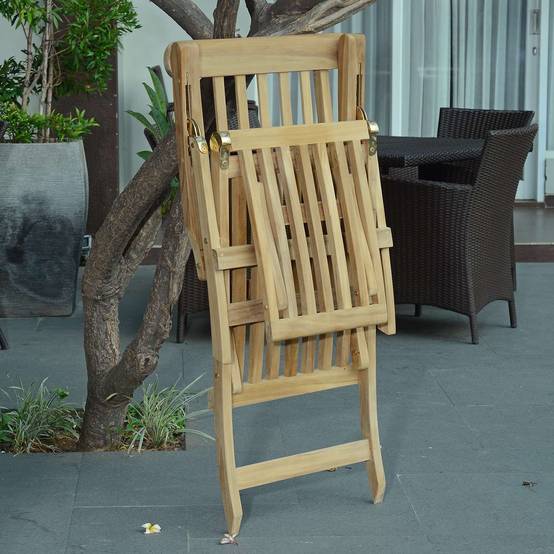 Chaise Longue en teck massif Bahia - TECK'Attitude - Imagen 4