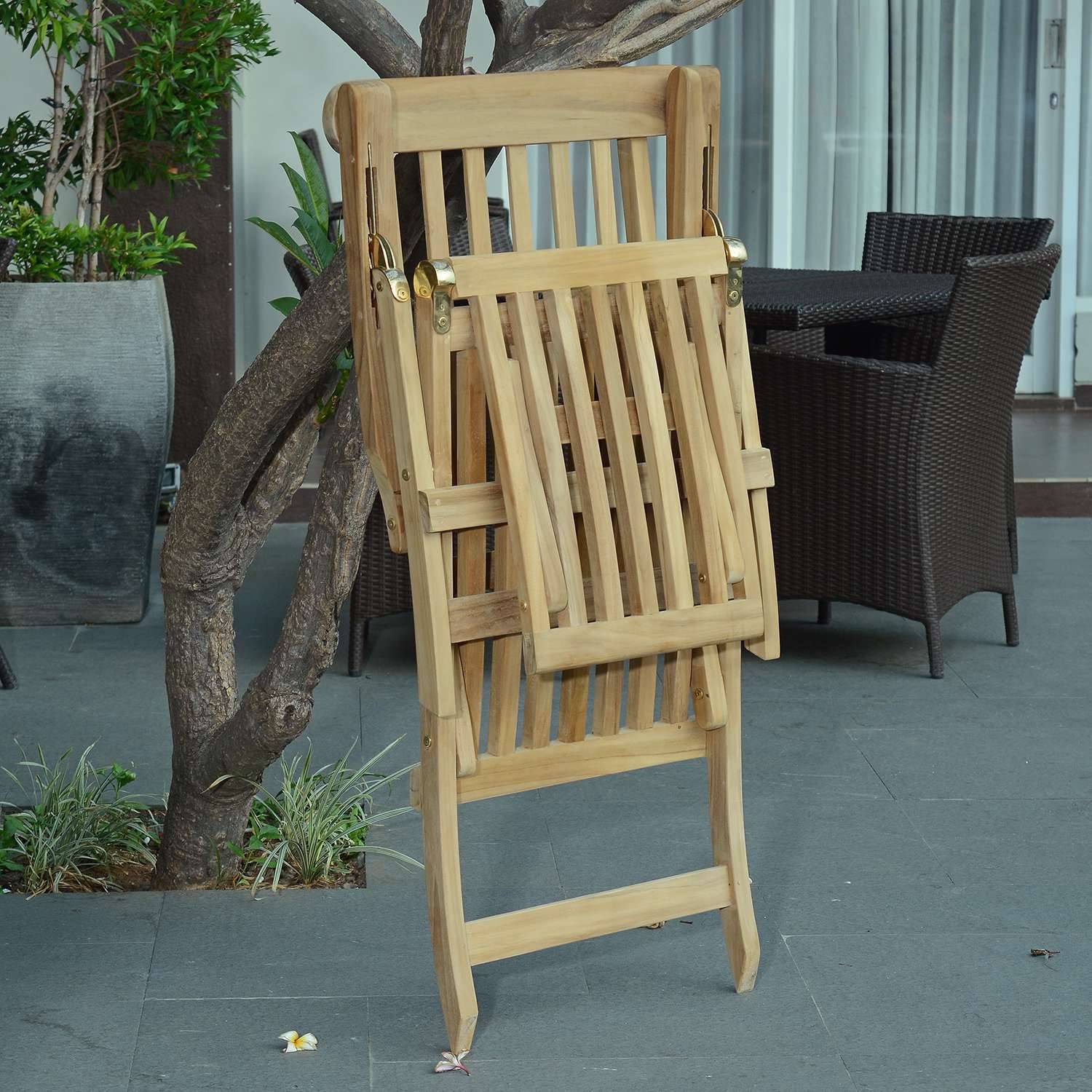 Chaise Longue en teck massif Bahia - TECK'Attitude - Imagen 4