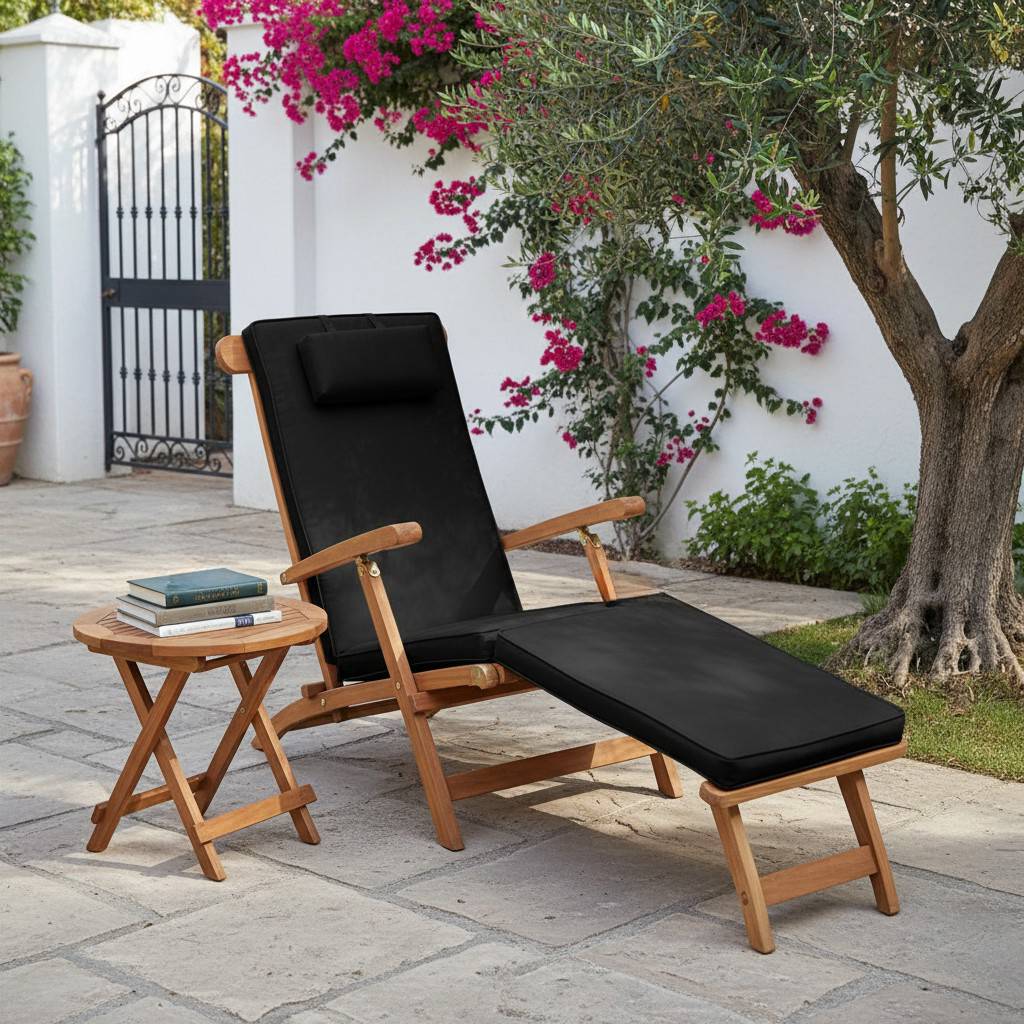 Chaise Longue en teck massif Bahia - TECK'Attitude - Imagen 7
