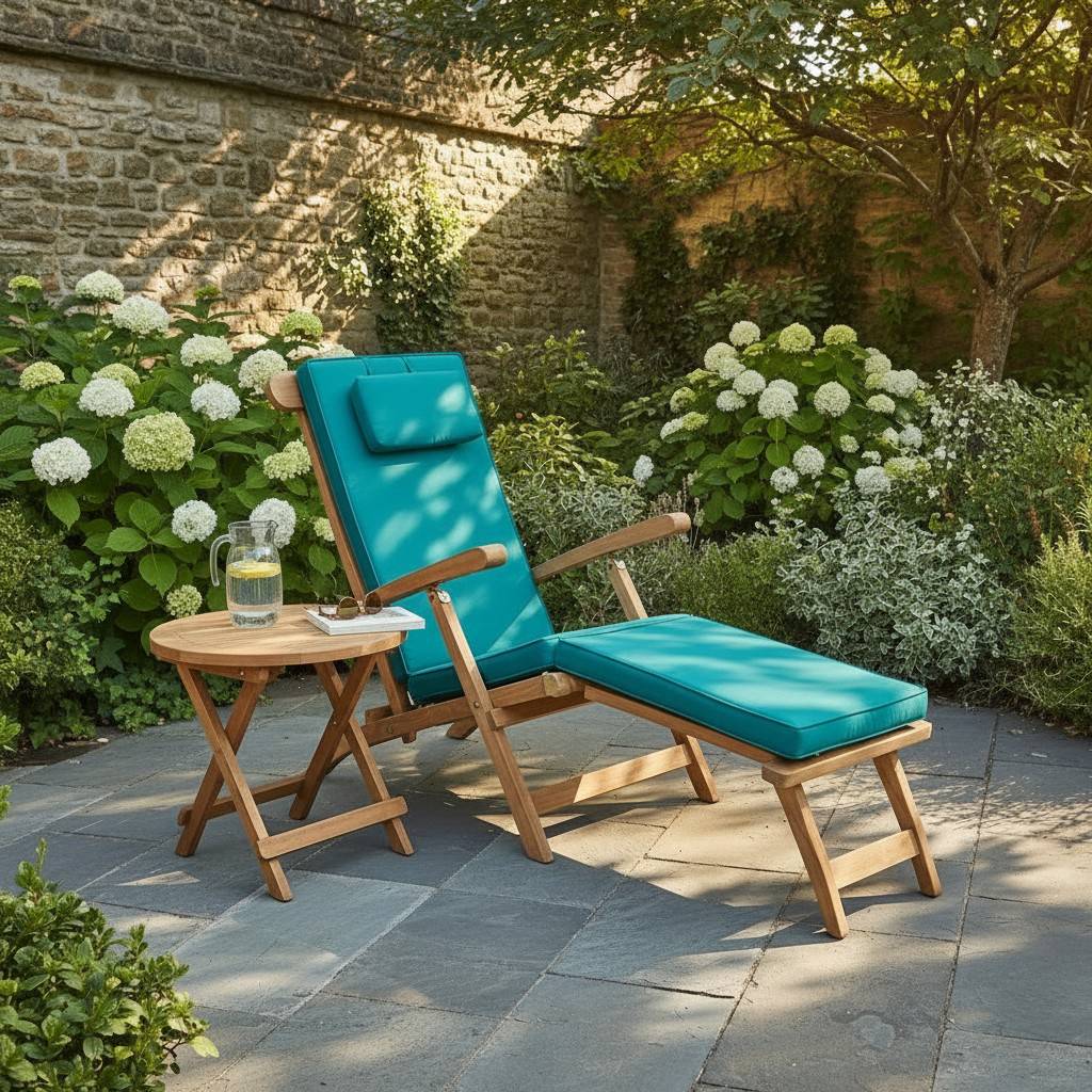 Chaise Longue en teck massif Bahia - TECK'Attitude - Imagen 3