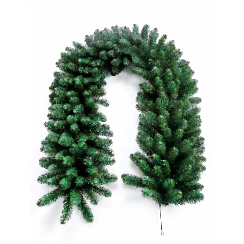 Guirlande sapin artificielle verte 270 cm Ø 25 cm, 200 branches PVC