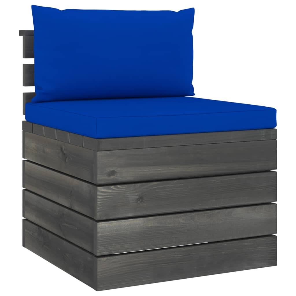 Helloshop26 - Salon de jardin palette meuble d'extérieur ensemble de mobilier 6 pièces avec coussins bois de pin massif - Imagen 3