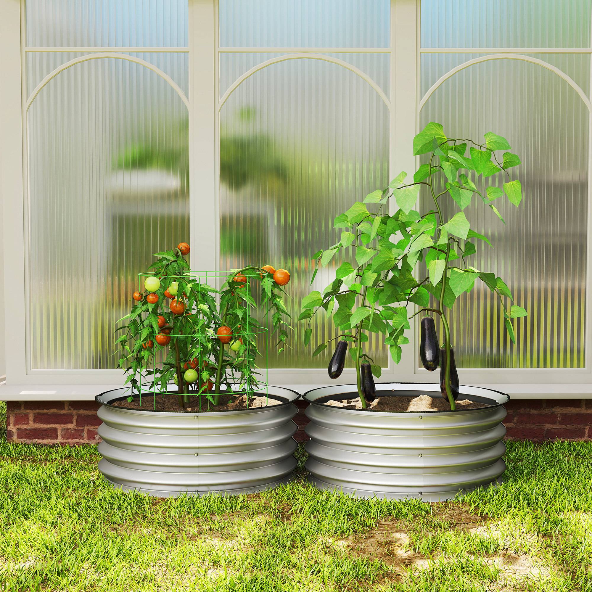 PANGIVO - Carré potager acier argent 60 x 60 x 30 cm - PANGIVO - Image 4