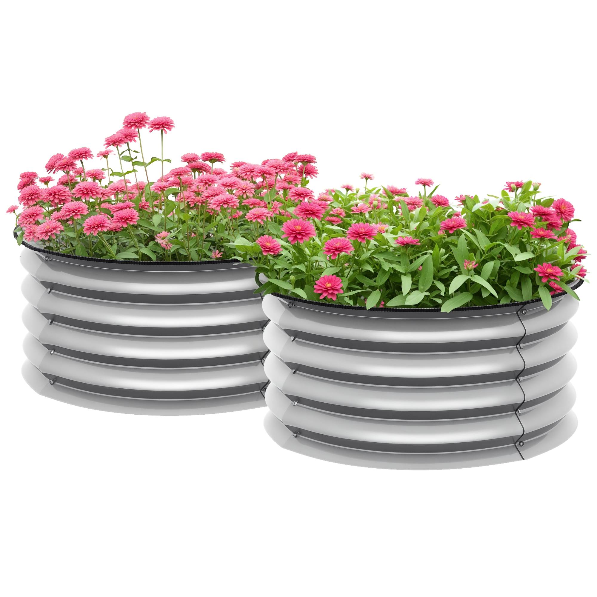 PANGIVO - Carré potager acier argent 60 x 60 x 30 cm - PANGIVO - Image 1
