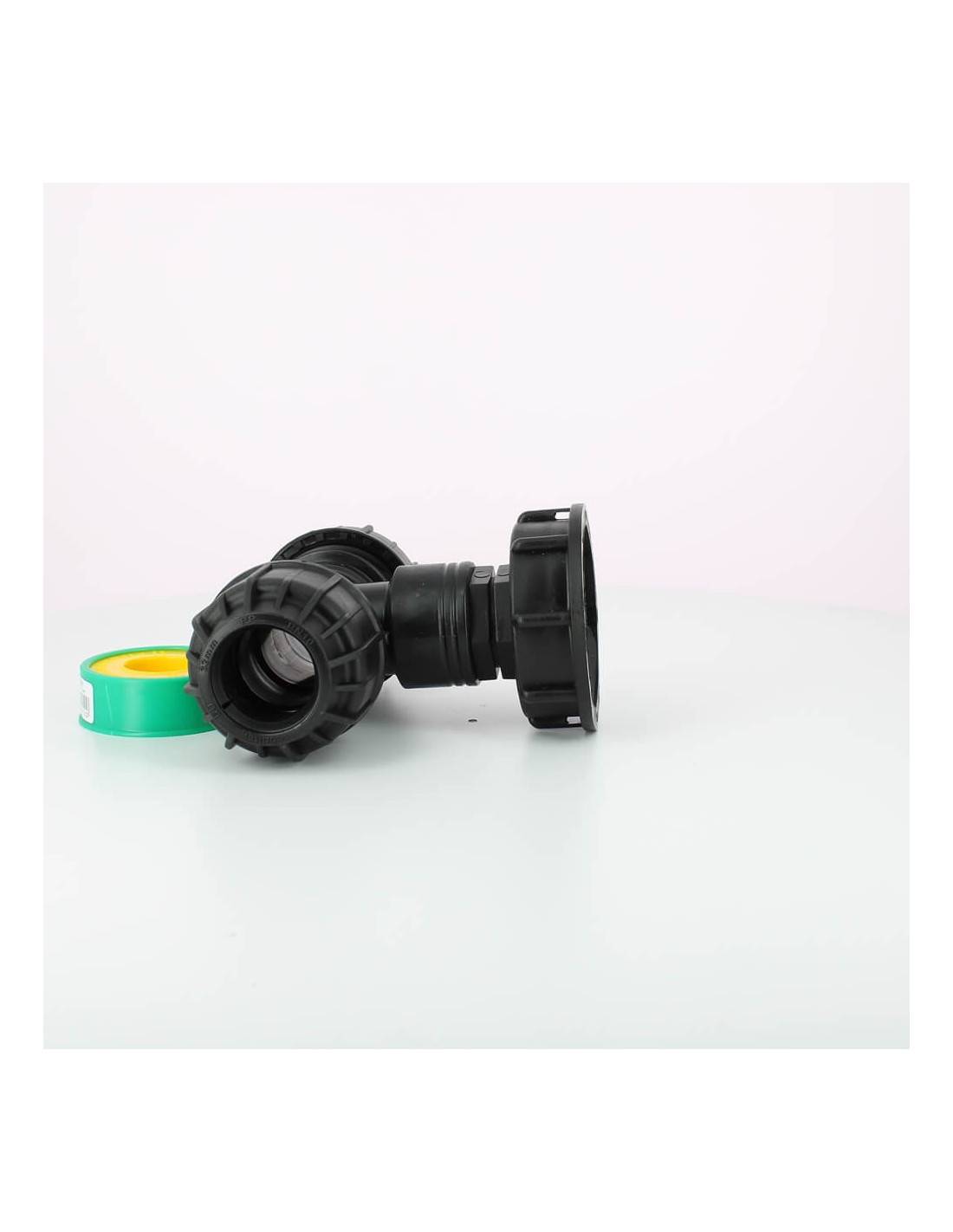 Raccord cuve eau S60X6 - Té compression Diamètre 32 mm - Imagen 4