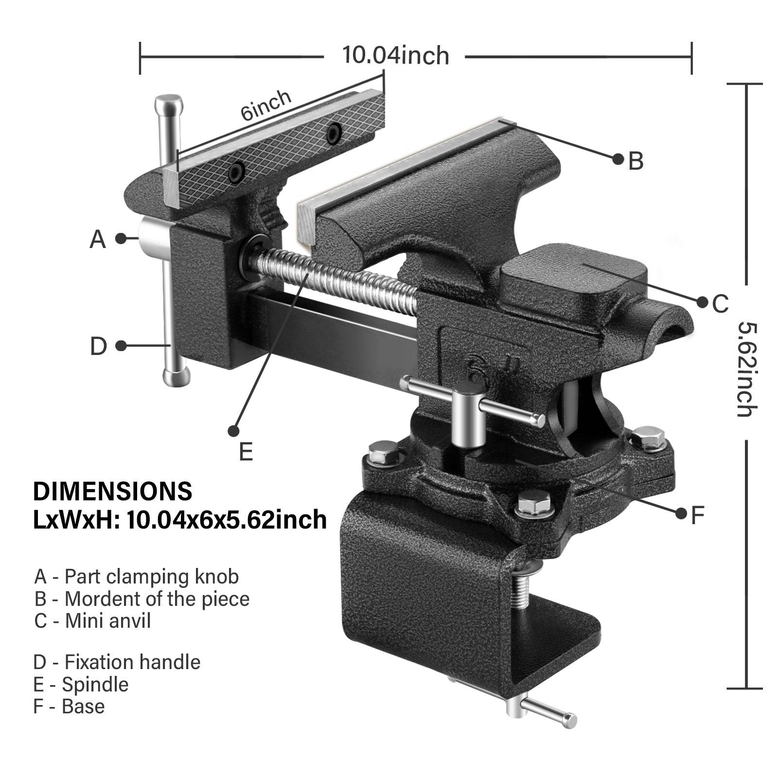 Étau d'établi bleu 100 mm fonte - Autres outils à main (11843706