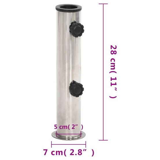 Accessoire parasol acier argent 7 x 7 x 28 cm - Prolenta premium p317.0 - Image 5