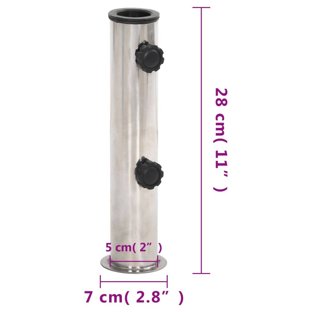 Accessoire parasol acier argent  7 x 7 x 28 cm  - Prolenta premium p317.0 - Image 5