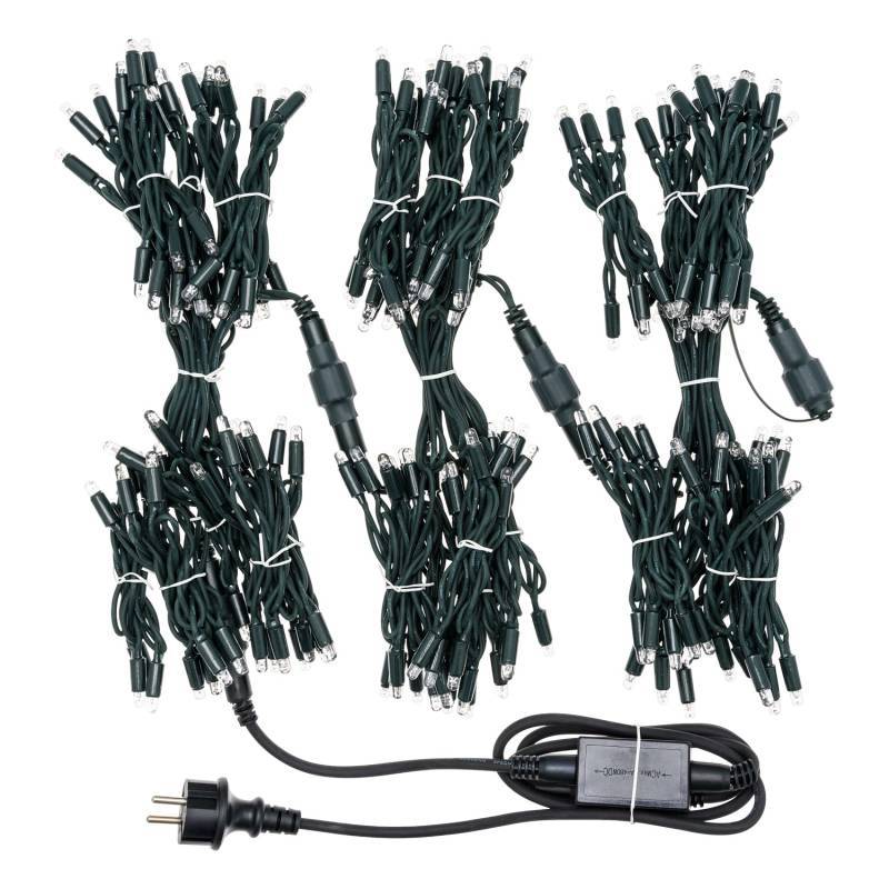 Lotti - Guirlande stalactite 3M H90cm 228 LED blanc chaud scintillant câble vert IP67 raccordable professionnel 230V extérieur Lotti - Imagen 3