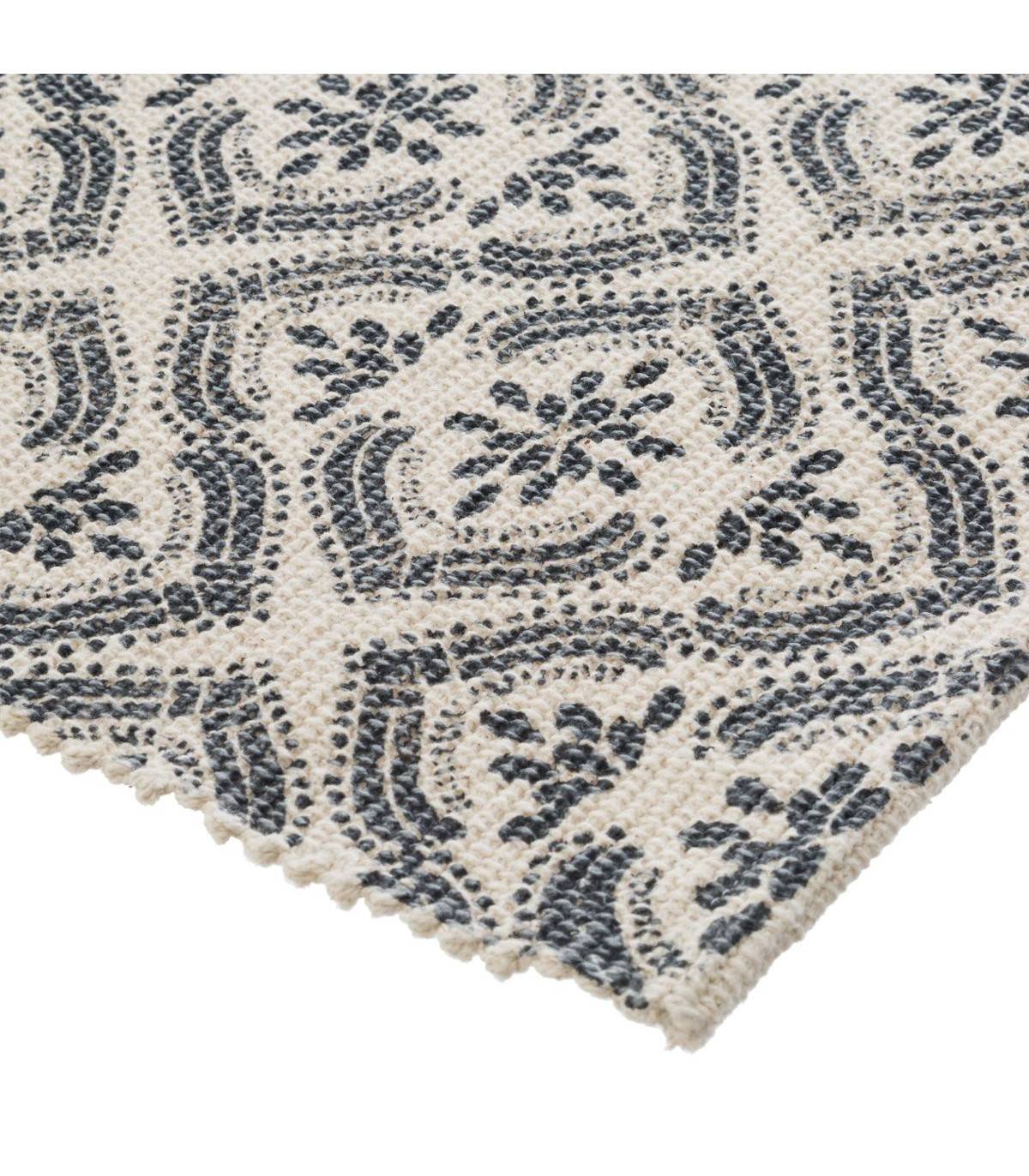 Tapis décoratif en Coton imprimé Gris Foncé 60 x 90 cm - Imagen 2