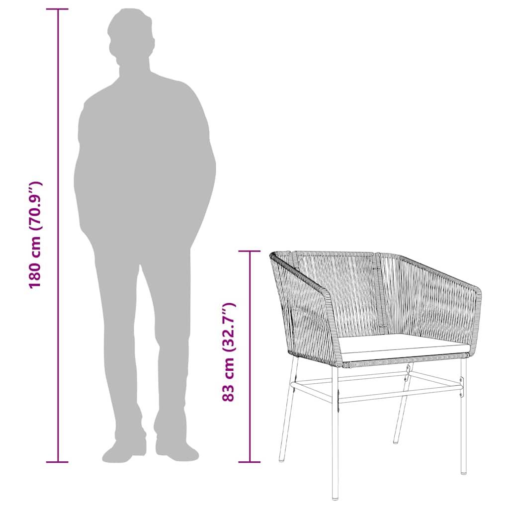 Salon de Jardin 4 Personnes Résine Tressée Grise Table Rectangulaire 140cm Coussins – ComfortXL Outdoor Living - Image 4