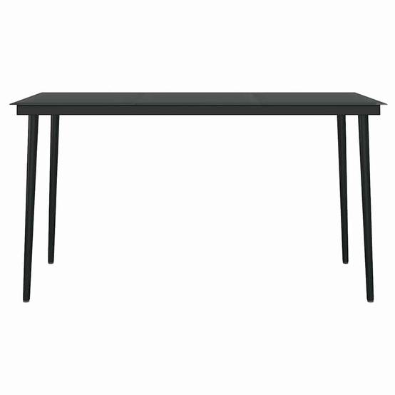 Salon de Jardin 4 Personnes Résine Tressée Grise Table Rectangulaire 140cm Coussins – ComfortXL Outdoor Living - Image 7