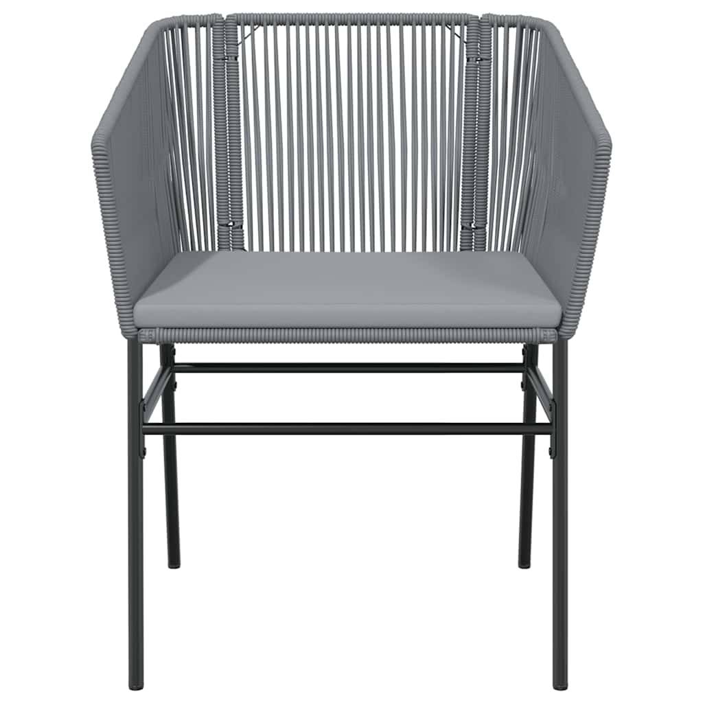 Salon de Jardin 4 Personnes Résine Tressée Grise Table Rectangulaire 140cm Coussins – ComfortXL Outdoor Living - Image 5