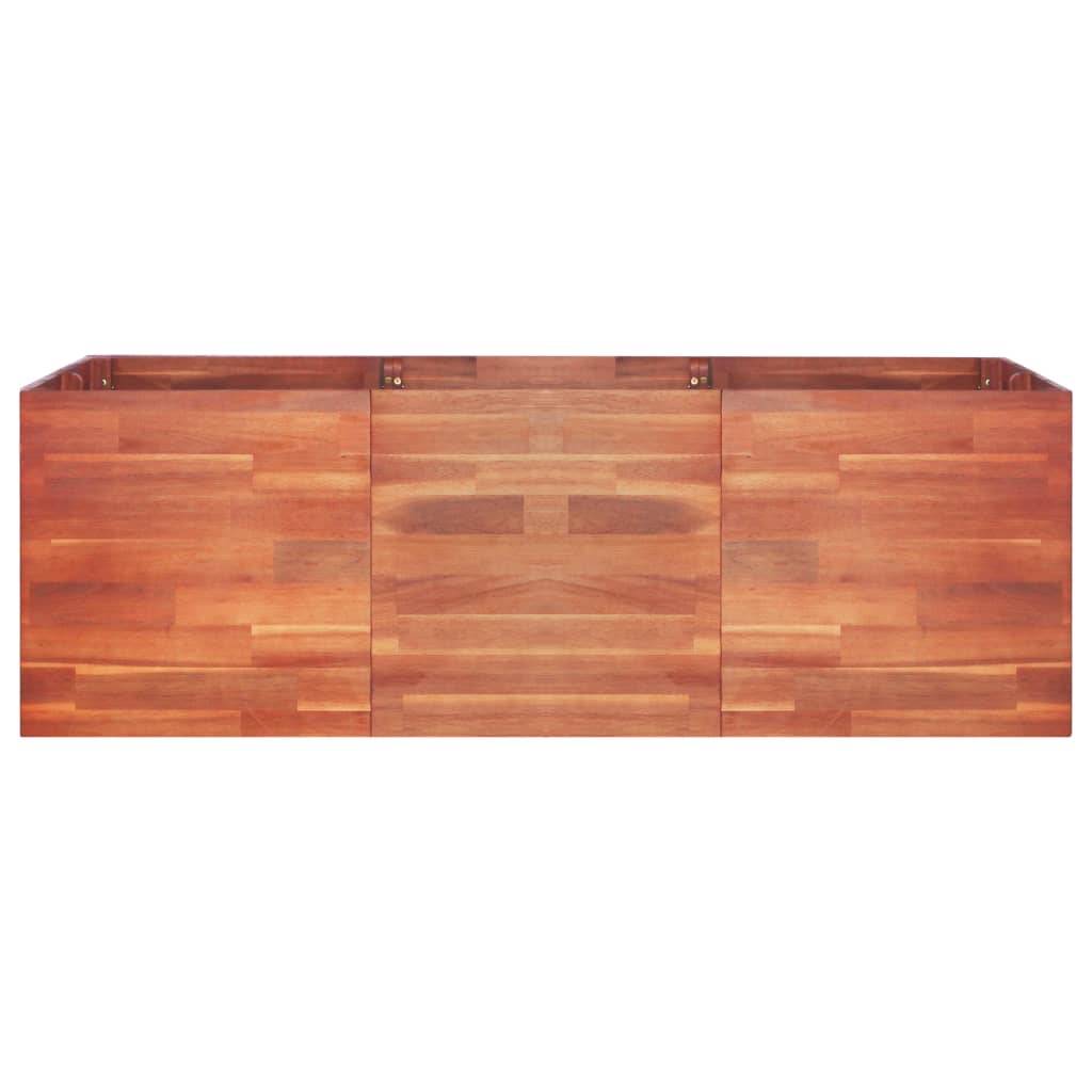 Helloshop26 - Jardinière lit surélevé plantes fleurs jardin 150 x 100 x 50 cm bois d'acacia - Imagen 2