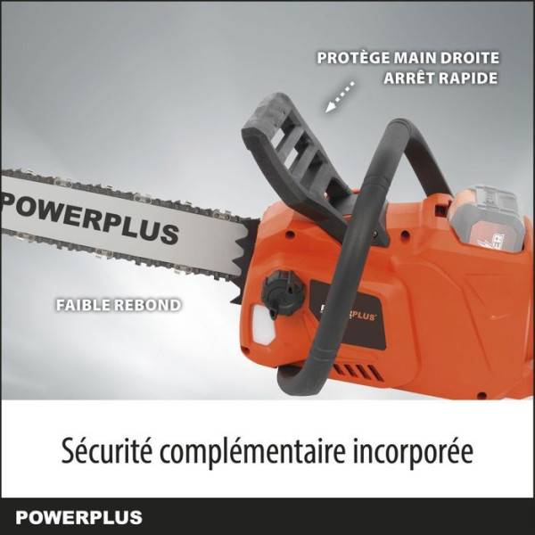 Dual Power Tronçonneuse a Batterie POWDPG7576 - 40 V,Guide de 350 mm, sans Batterie ni Chargeur - Image 2