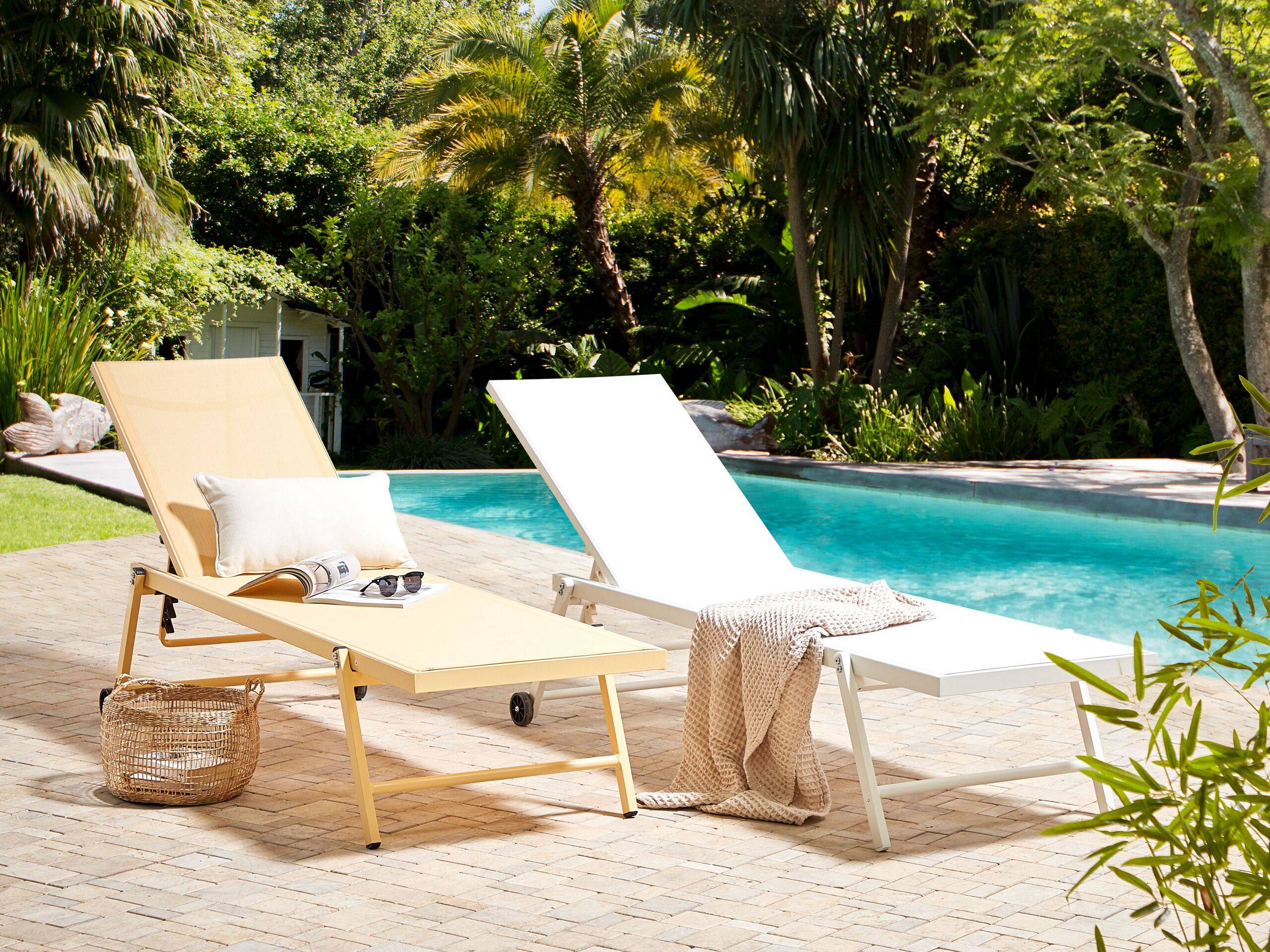 Beliani - Chaise longue Aluminium Jaune PORTOFINO - Beliani - Imagen 1