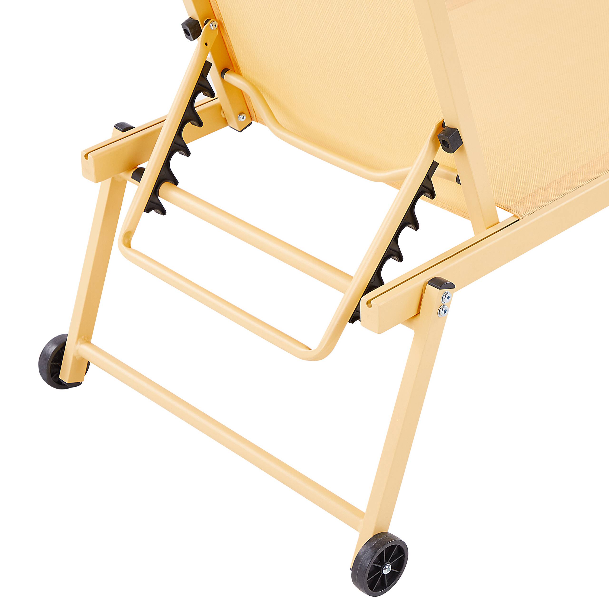Beliani - Chaise longue Aluminium Jaune PORTOFINO - Beliani - Imagen 5