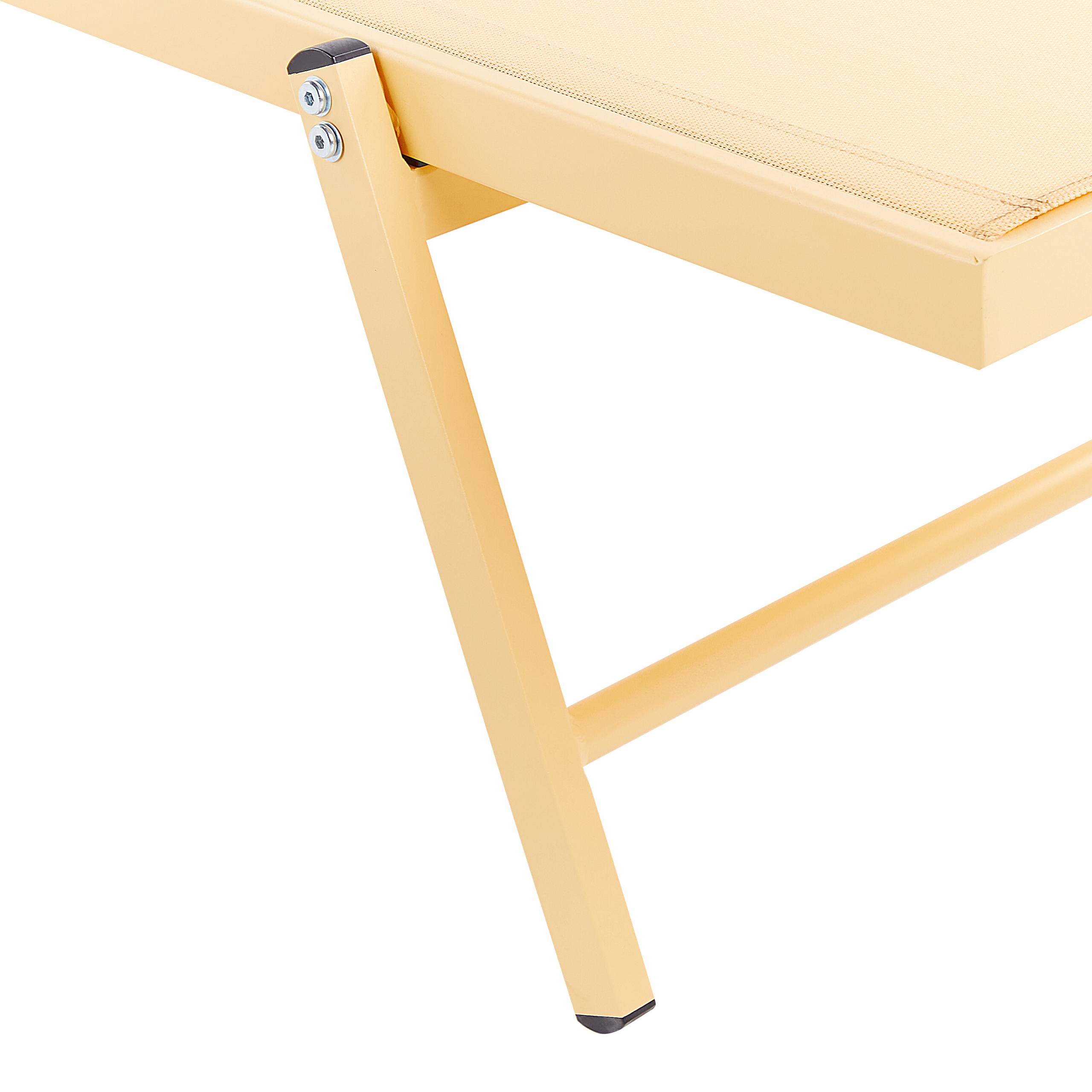 Beliani - Chaise longue Aluminium Jaune PORTOFINO - Beliani - Imagen 6