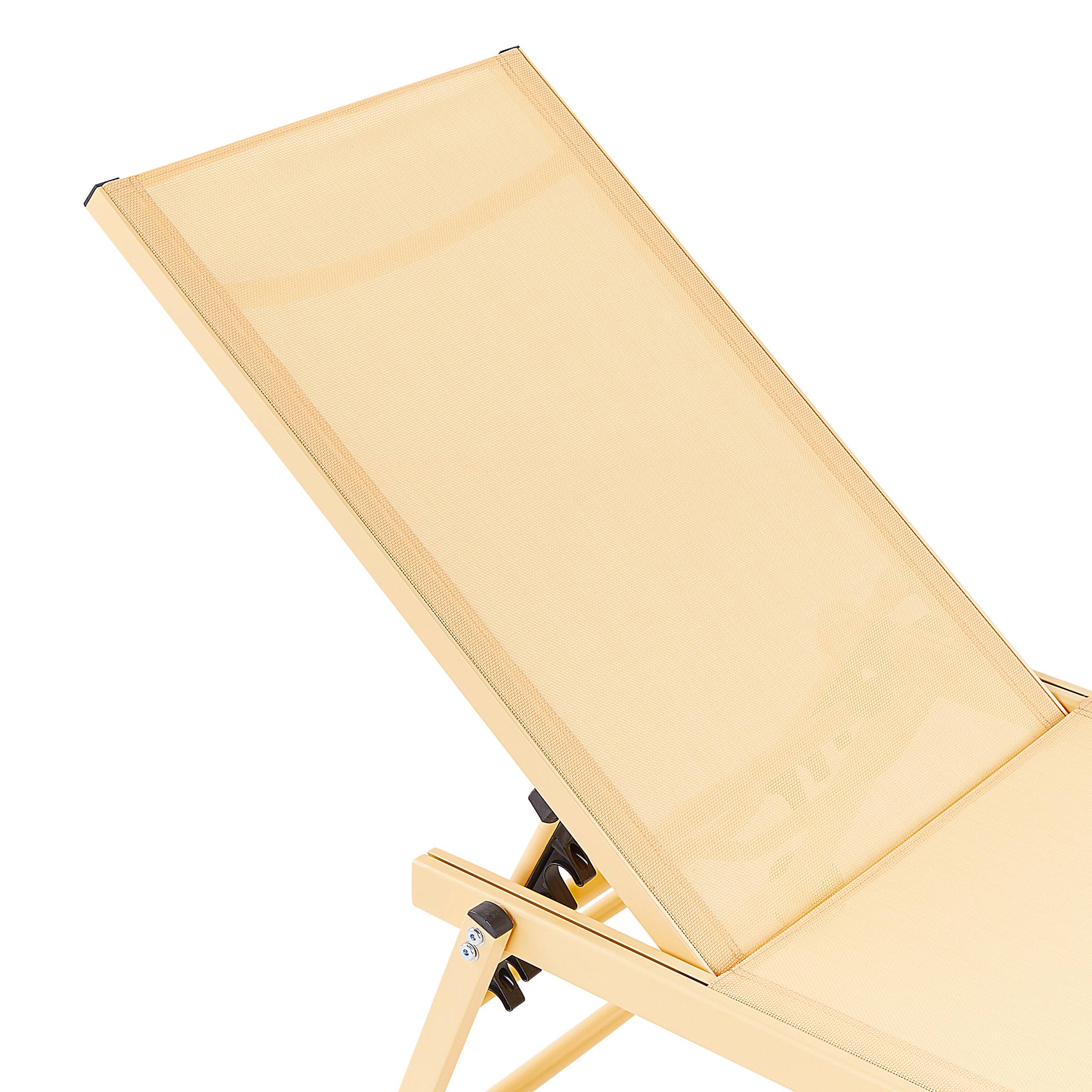 Beliani - Chaise longue Aluminium Jaune PORTOFINO - Beliani - Imagen 4