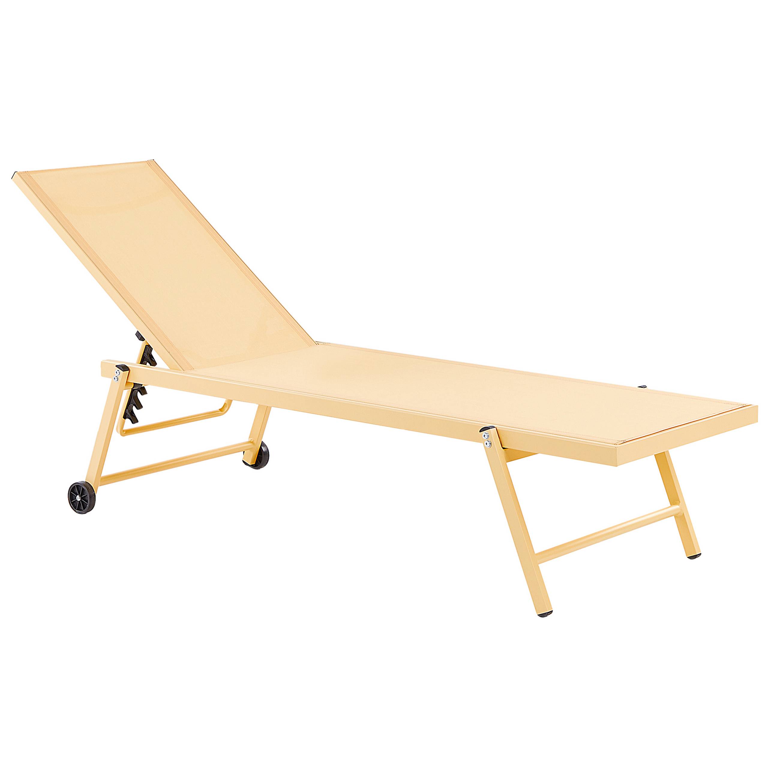 Beliani - Chaise longue Aluminium Jaune PORTOFINO - Beliani - Imagen 2