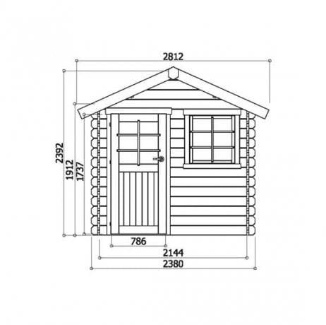 Abri de jardin LAVAL en bois 3,74 m², Toiture Shingle vert, Plancher Oui - Imagen 2
