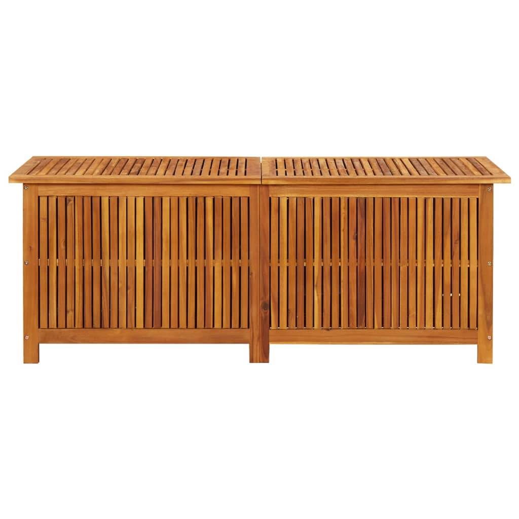 Helloshop26 - Coffre boîte meuble de jardin rangement 150 x 50 x 58 cm bois d'acacia solide - Imagen 2