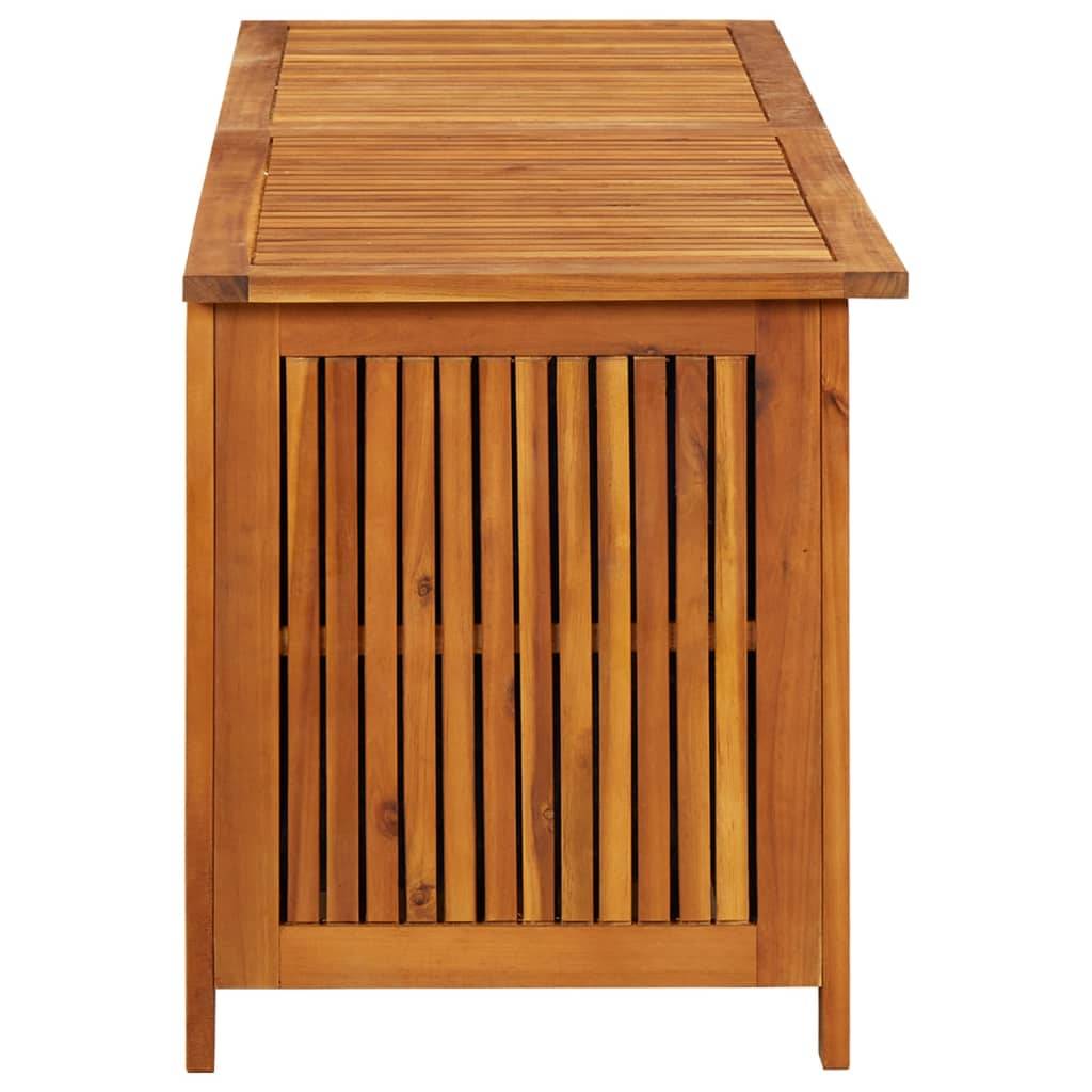 Helloshop26 - Coffre boîte meuble de jardin rangement 150 x 50 x 58 cm bois d'acacia solide - Imagen 3