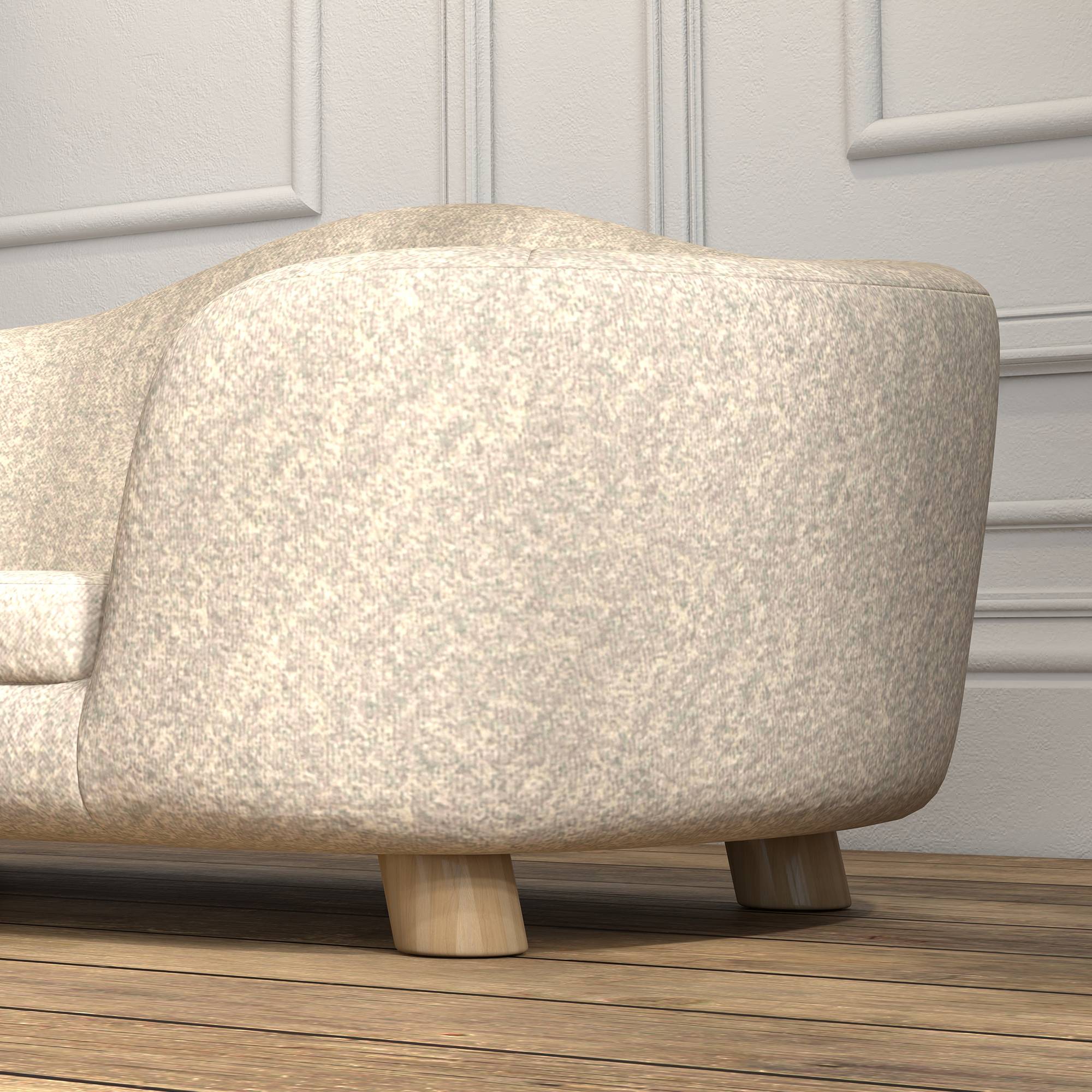 Canapé pour chien avec coussin, bois de pin, crème, 70 x 47 x 30 cm - PANGIVO - Image 8
