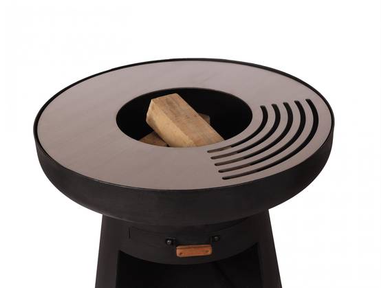 Purline - Barbecue Braséro charbon acier corten noir avec housse EFP55RB – Purline - Image 2