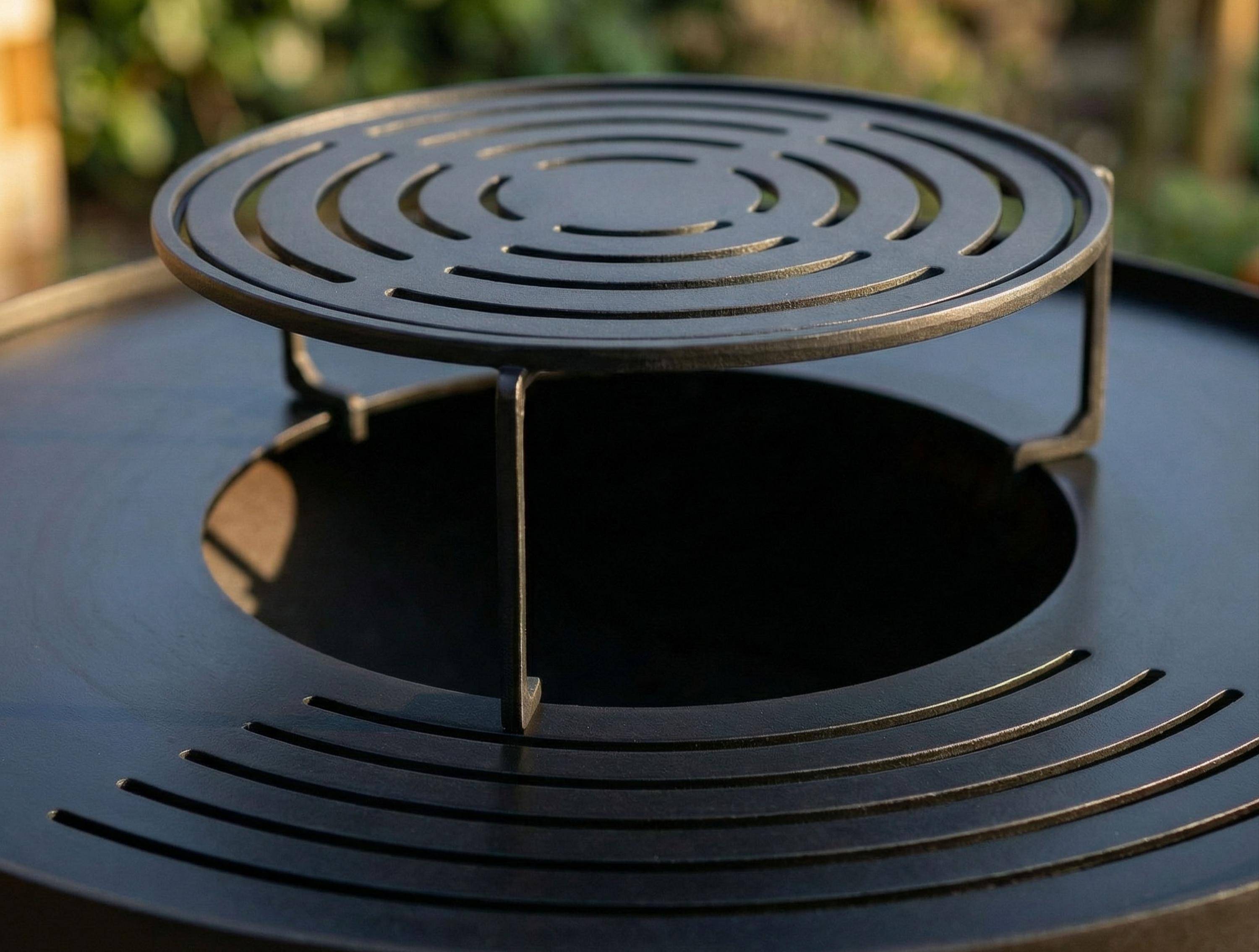 Purline - Barbecue Braséro charbon acier corten noir avec housse EFP55RB – Purline - Image 6