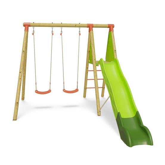 Balançoire en bois 2,30 m Topwood MILU - 4 enfants - Image 1