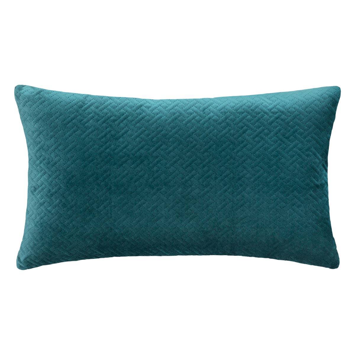 Atmosphera - Coussin "Dolce" velours bleu canard 38x58cm - Atmosphera Créateur d'intérieur - Imagen 1