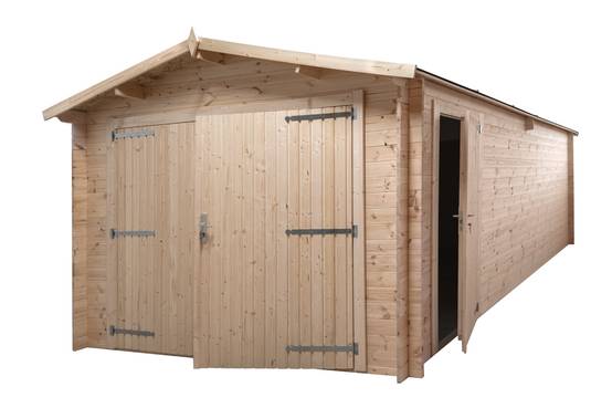 Gartflex - Garage en bois, surface utile 17.42m², 580x340cm, ep 28mm, INT013 / GARTFLEX - Image 2