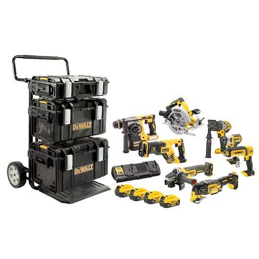 Dewalt - Pack 8 outils 18V XR + 4 batteries 5Ah + chargeur + 3 coffrets TOUGHSYSTEM - DEWALT - DCK853P4-QW - Imagen 1