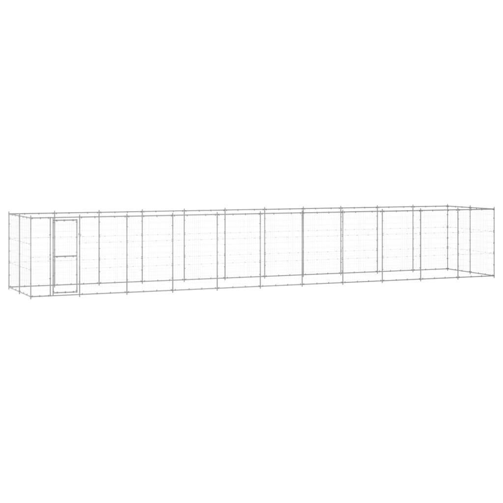 Helloshop26 - Chenil extérieur cage enclos parc animaux chien extérieur acier galvanisé 26,62 m² - Imagen 3