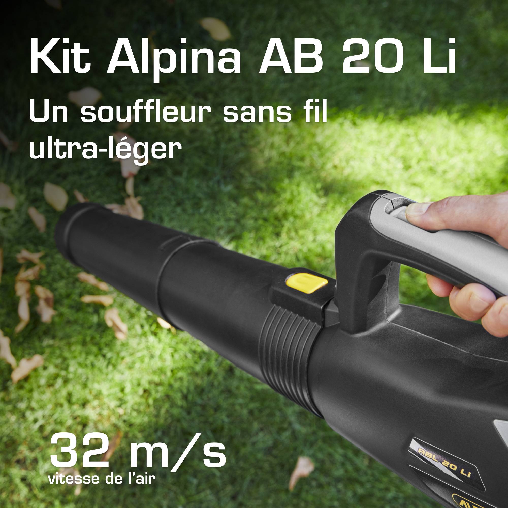 Alpina - Souffleur à batterie ABL 20 Li Kit, 20V (4 Ah), 280 W, tube amovible - ALPINA - Image 2