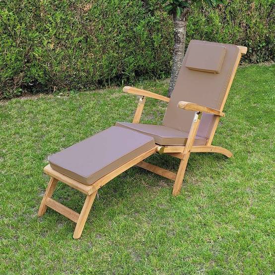 Matelas taupe pour chaise longue - TECK'Attitude - Imagen 2