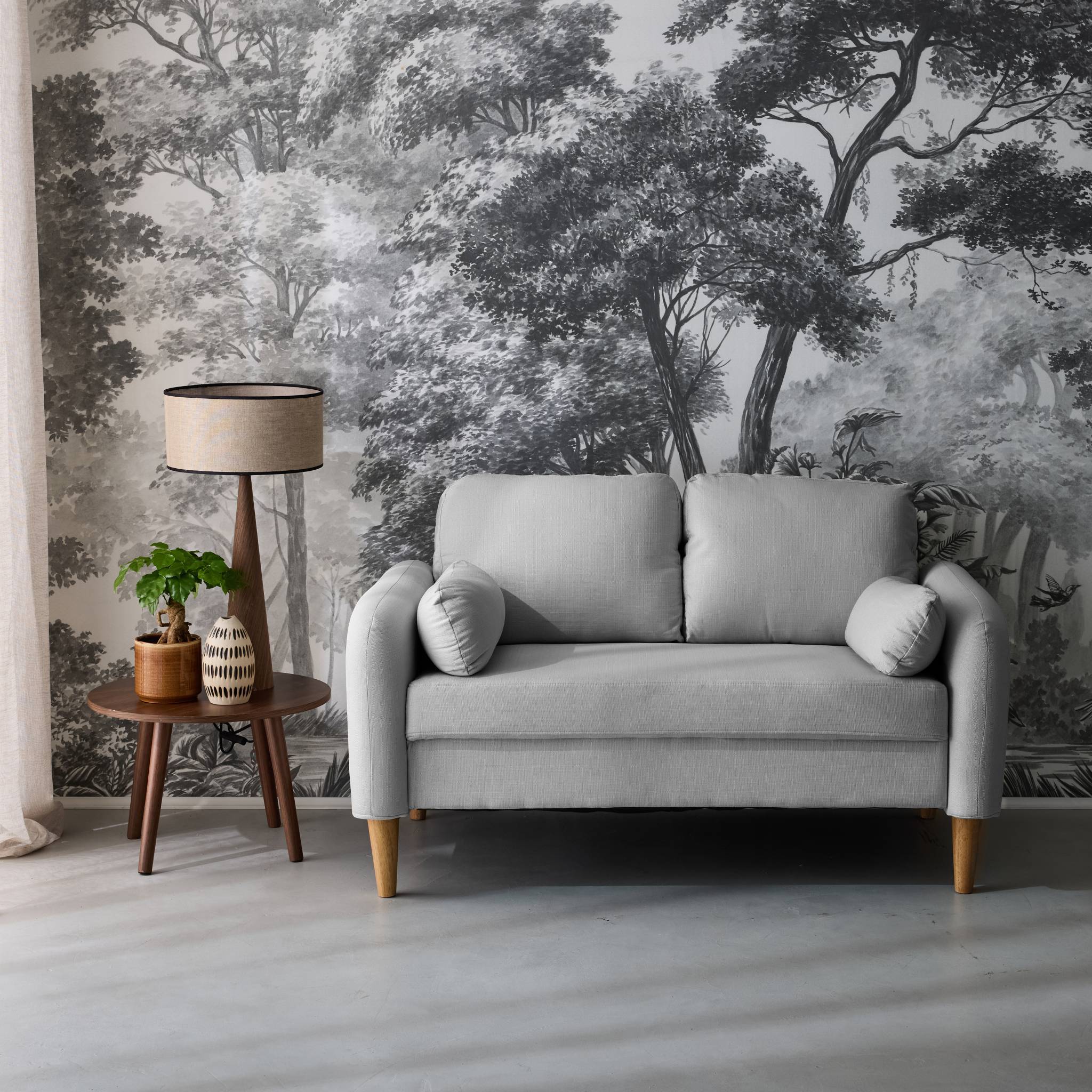 Canapé scandinave en tissu Helsinki - 2 Places - Gris