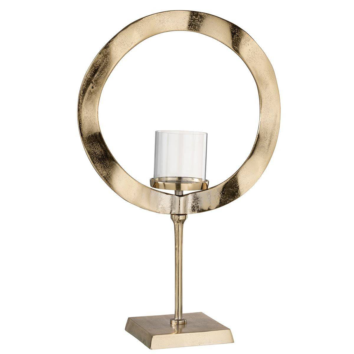 Photophore Design sur Pied "Rond" 63cm Or