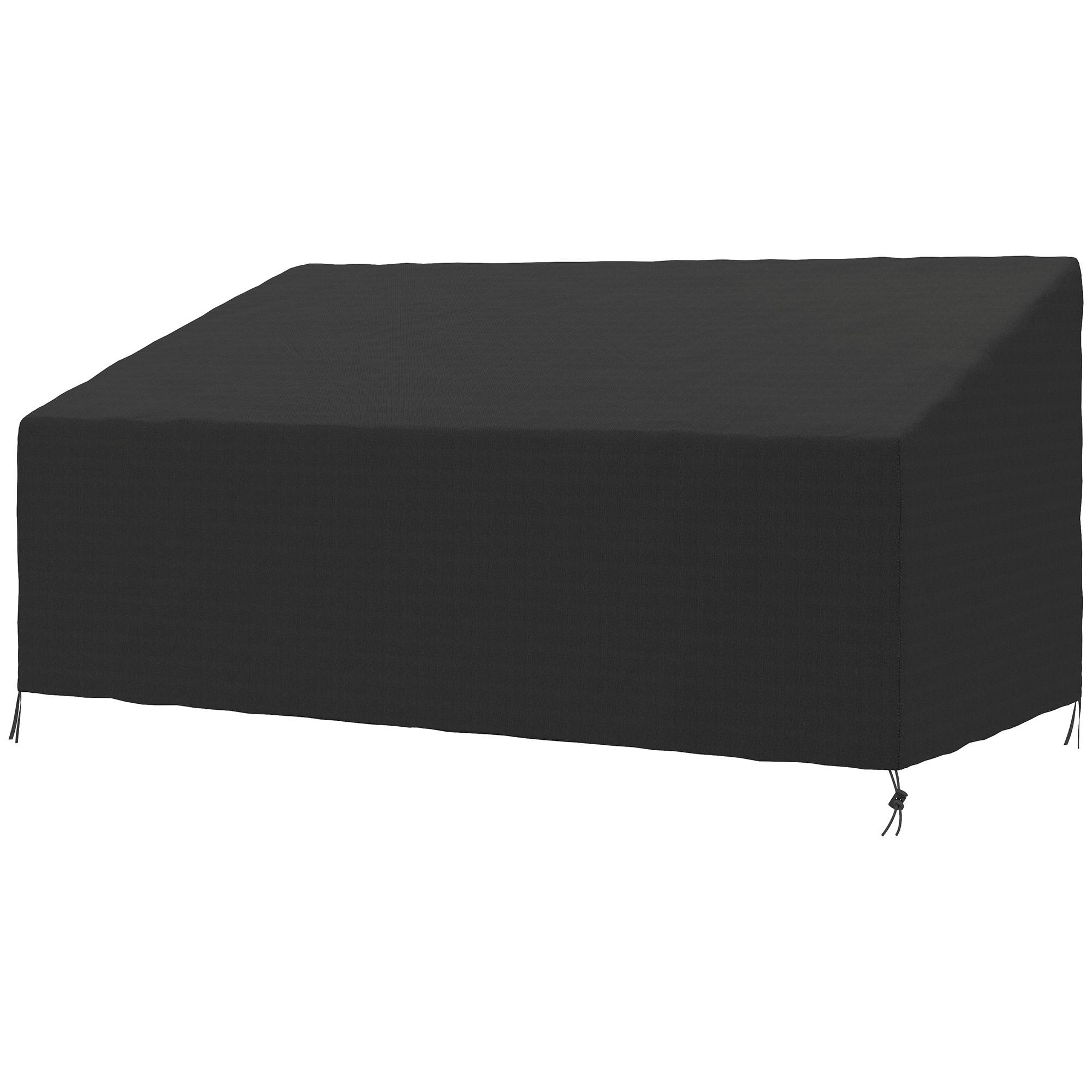 Housse pour banc de jardin 3-4 places Fundamental – Tissu Oxford 600D imperméable – Pour terrasse – 218 x 111 x 63/101 cm - Image 2