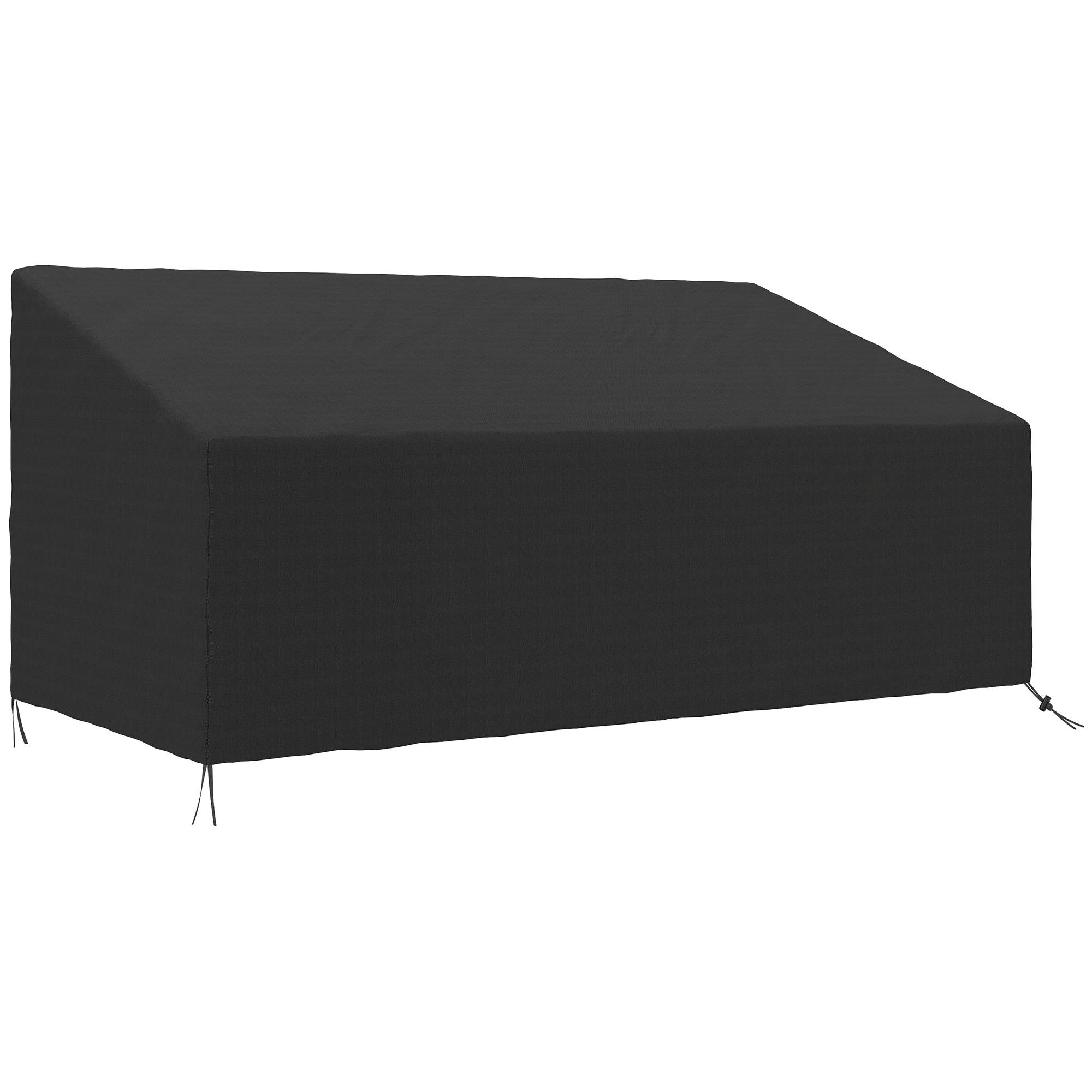 Housse pour banc de jardin 3-4 places Fundamental – Tissu Oxford 600D imperméable – Pour terrasse – 218 x 111 x 63/101 cm - Image 1