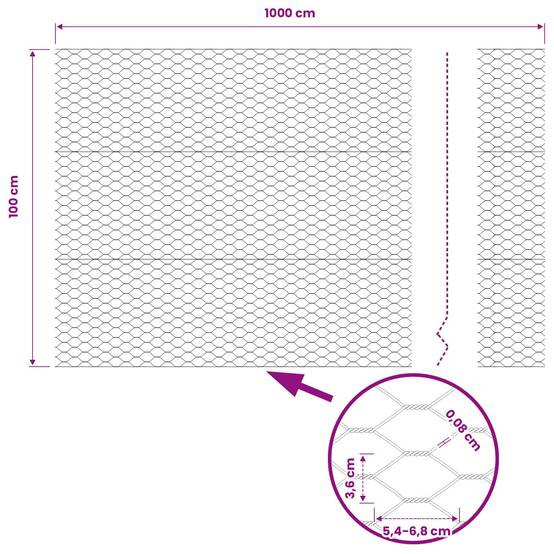 Clôture hexagonale PVC Vert 10 x 1 m, Poids :2.05kg - PANGIVO - Image 9
