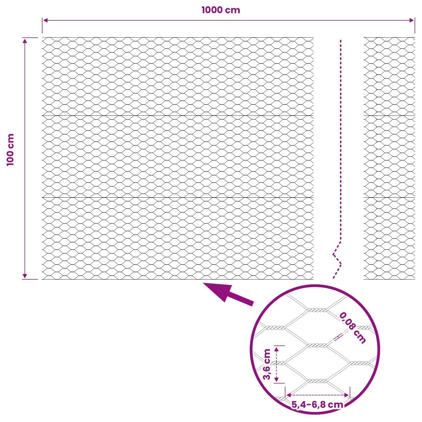 Clôture hexagonale PVC Vert 10 x 1 m, Poids :2.05kg - PANGIVO - Image 9