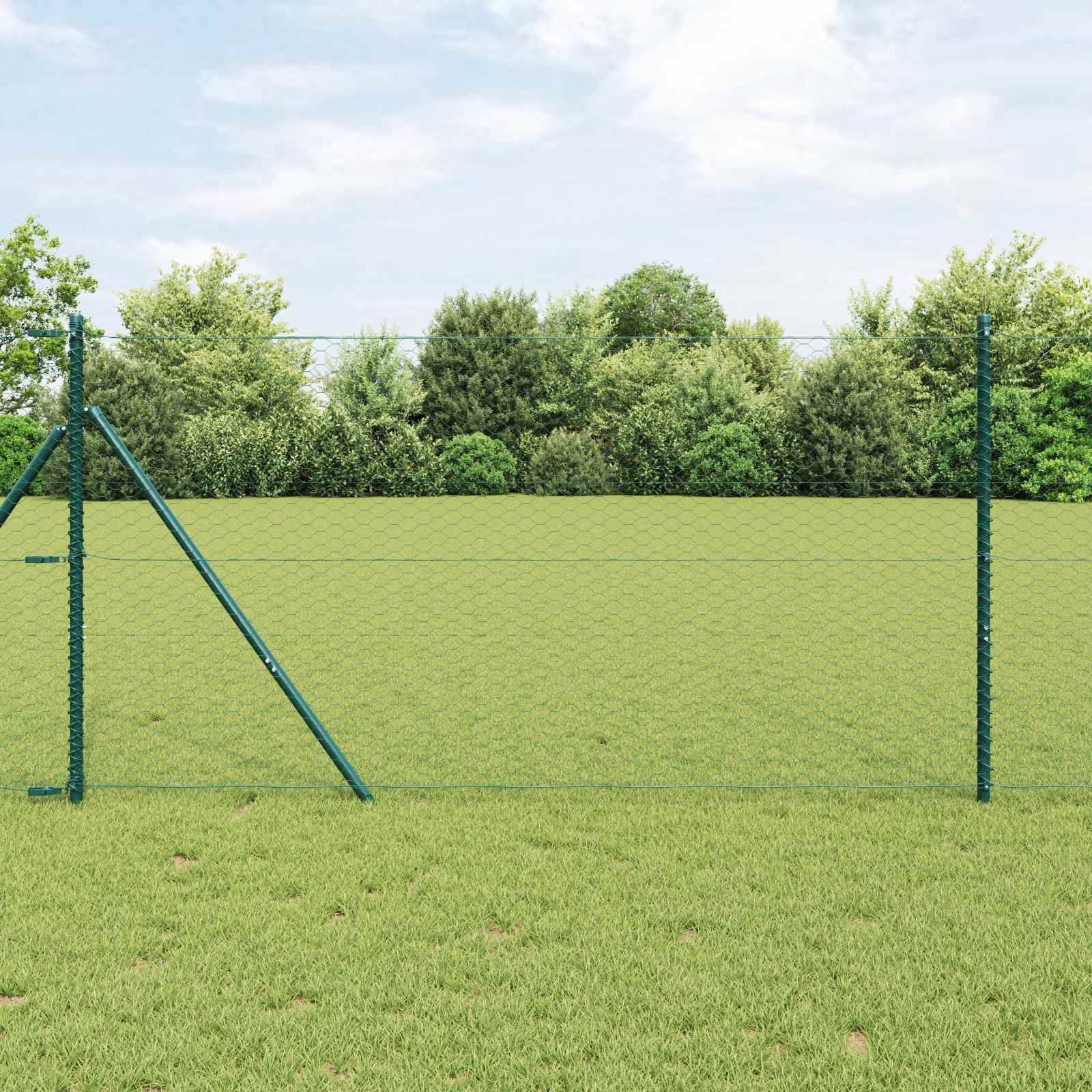 Clôture hexagonale PVC Vert 10 x 1 m, Poids :2.05kg - PANGIVO - Image 1