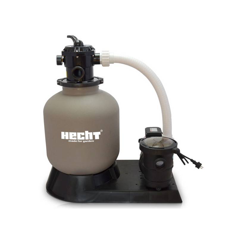 Hecht 302016 Système de filtre à sable de piscine débit max.14,4 m3/h 550 W Capacité de sable 45kg - Image 1